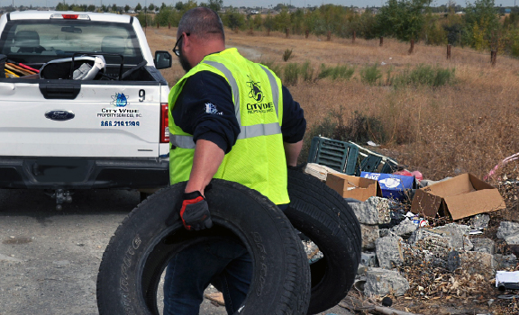 Illegal dump hauling